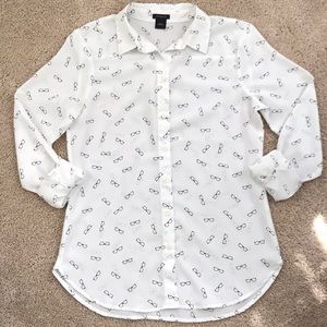 Ann Taylor Button Down Blouse